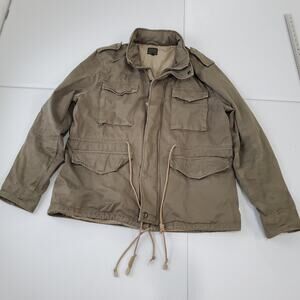 Lucky Brand Type L-54C Jacket Mens XL Green Cotton Military Field Coat Army
